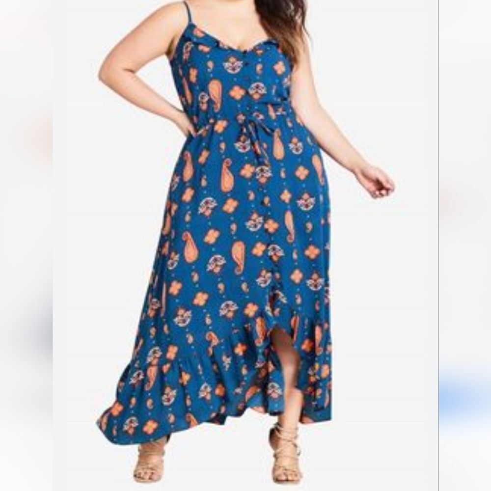 City Chic Floral Maxi. Cottagecore, Tomato Girl, Coastal Cowgirl